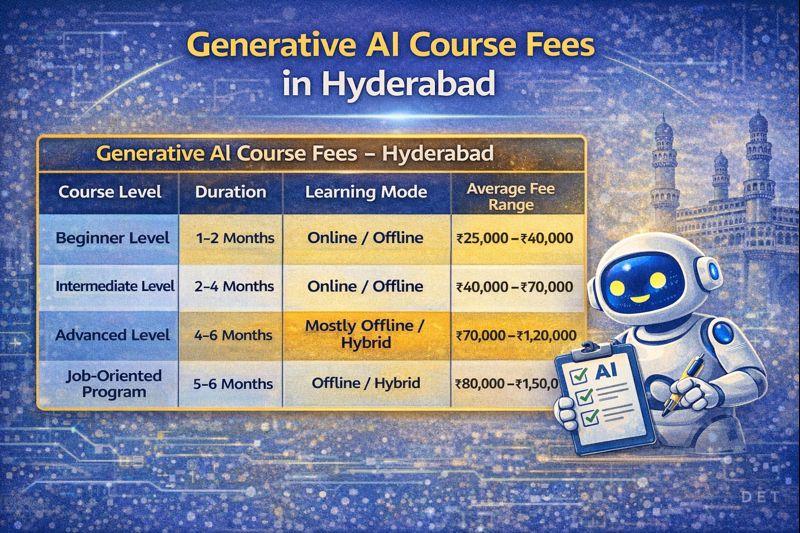 Generative AI Course Fees in Hyderabad – Detailed Fee Table