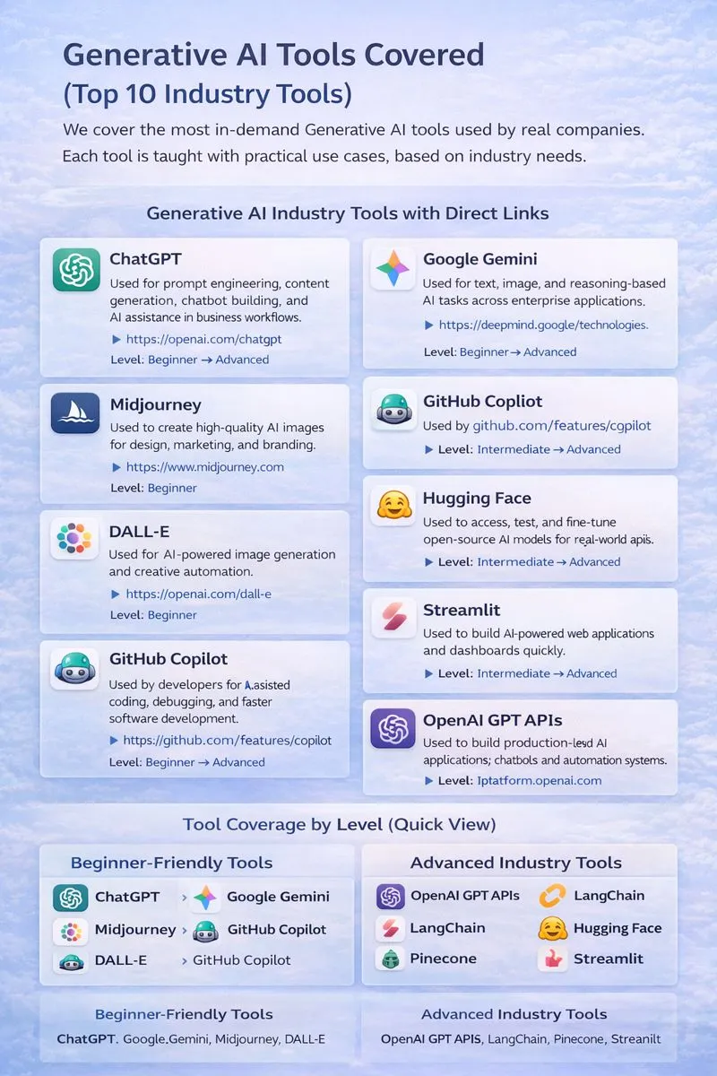 Generative AI Tools Covered