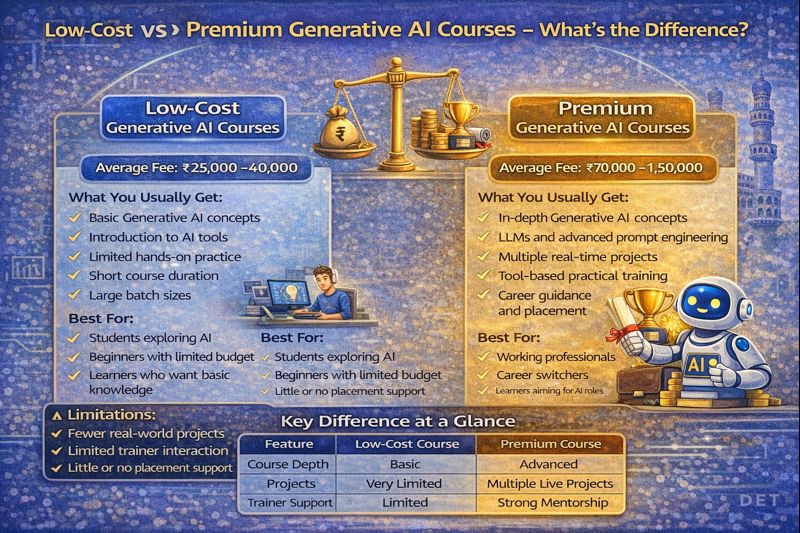 Low-Cost vs Premium Generative AI Courses – What’s the Difference