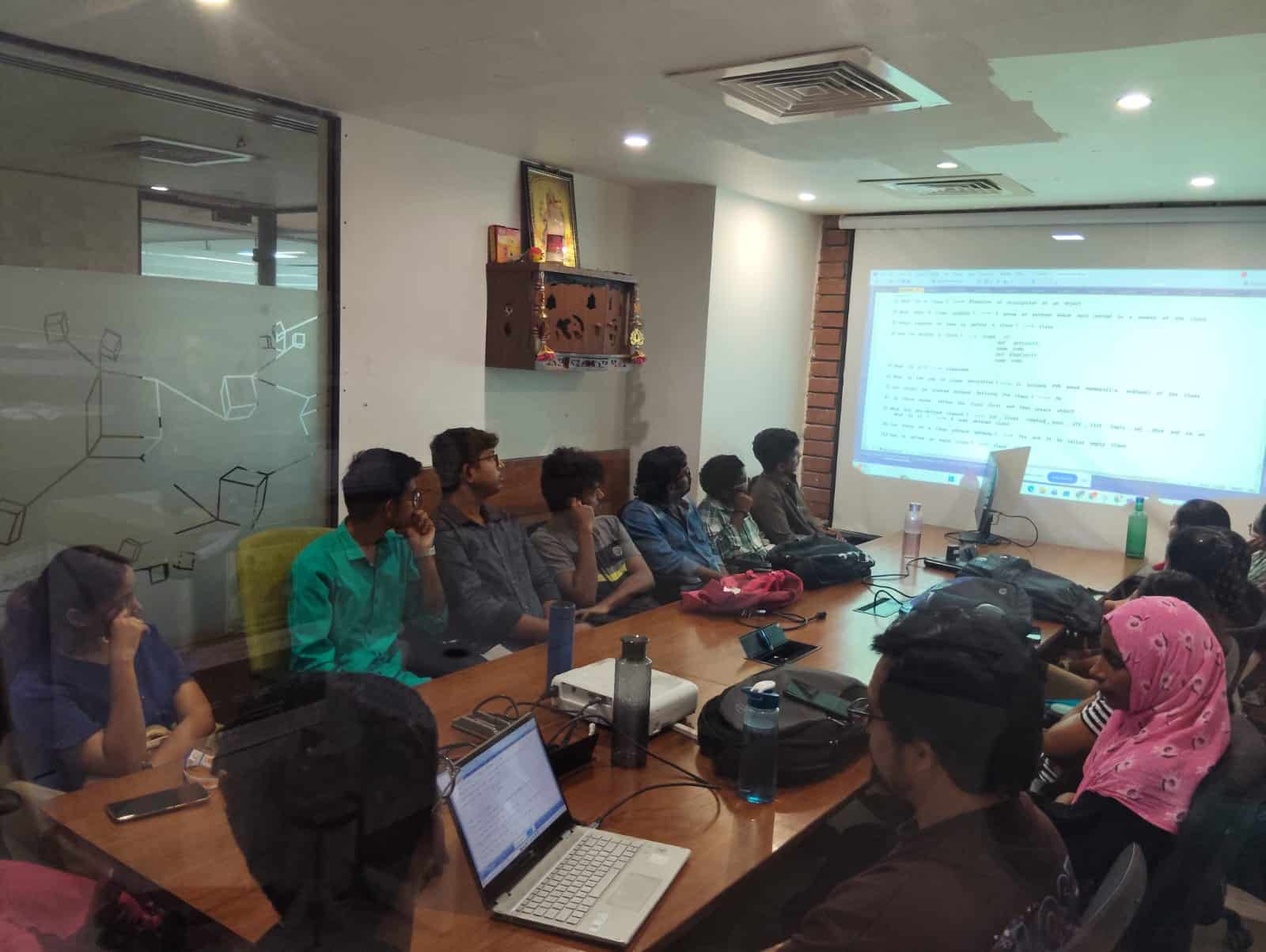 Students participating in practical training